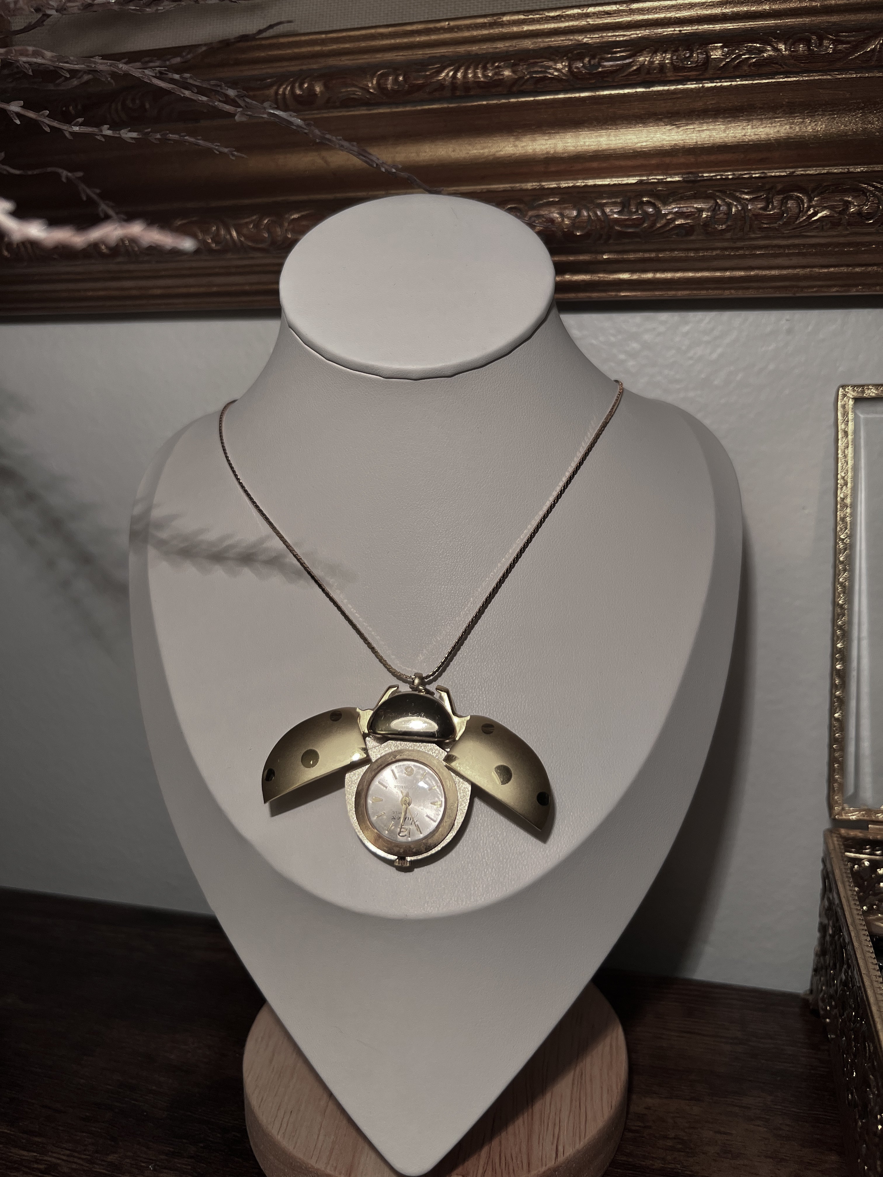 VAIGE One of One | Vintage 17 jewels coccinelle Swiss made ladybug watch necklace